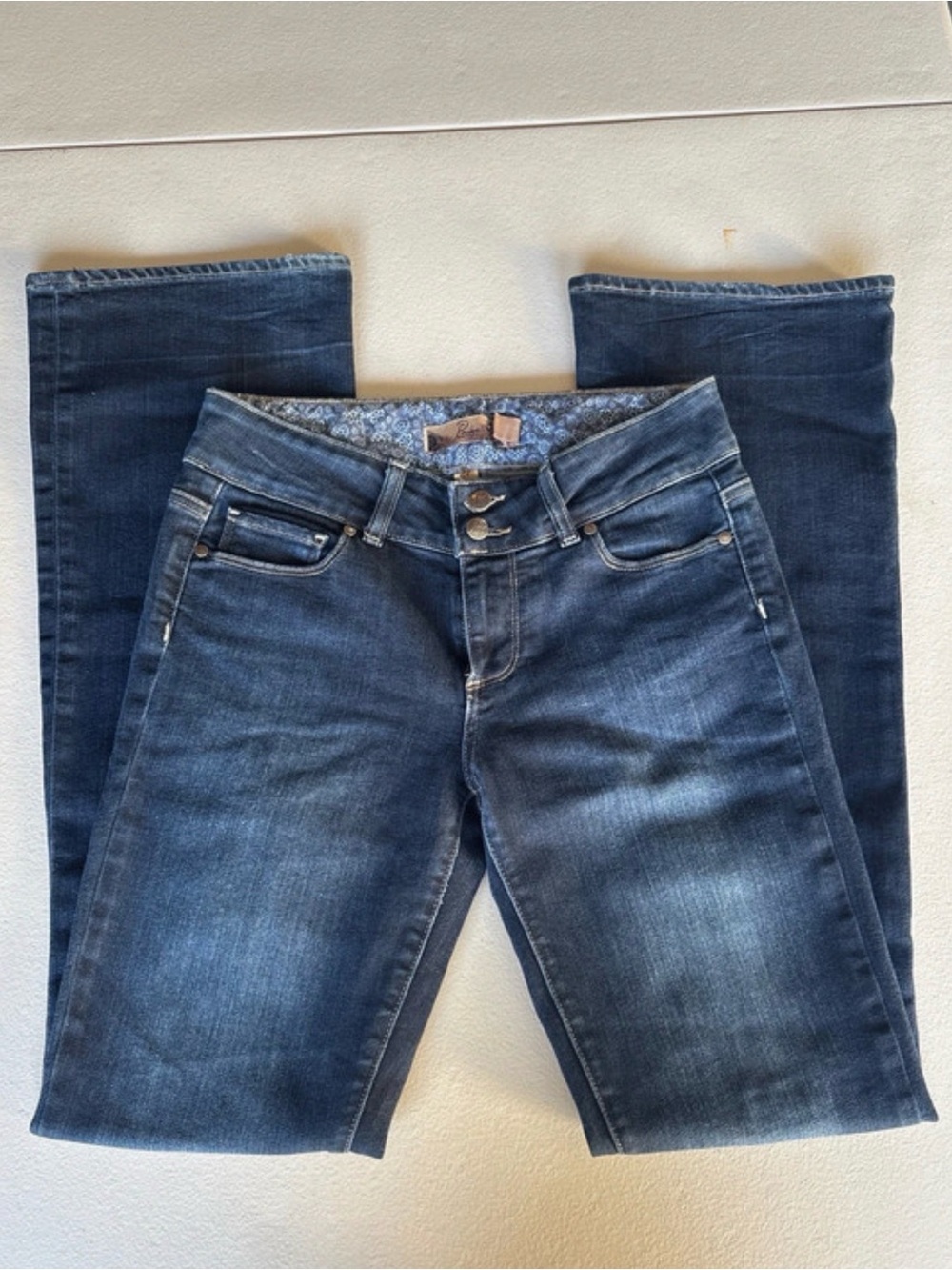PAIGE Women's Dark Blue Flare Jeans